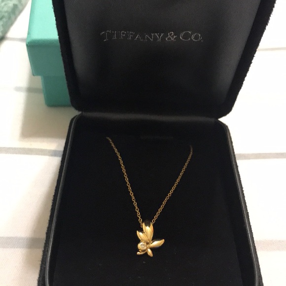 tiffany olive leaf necklace gold